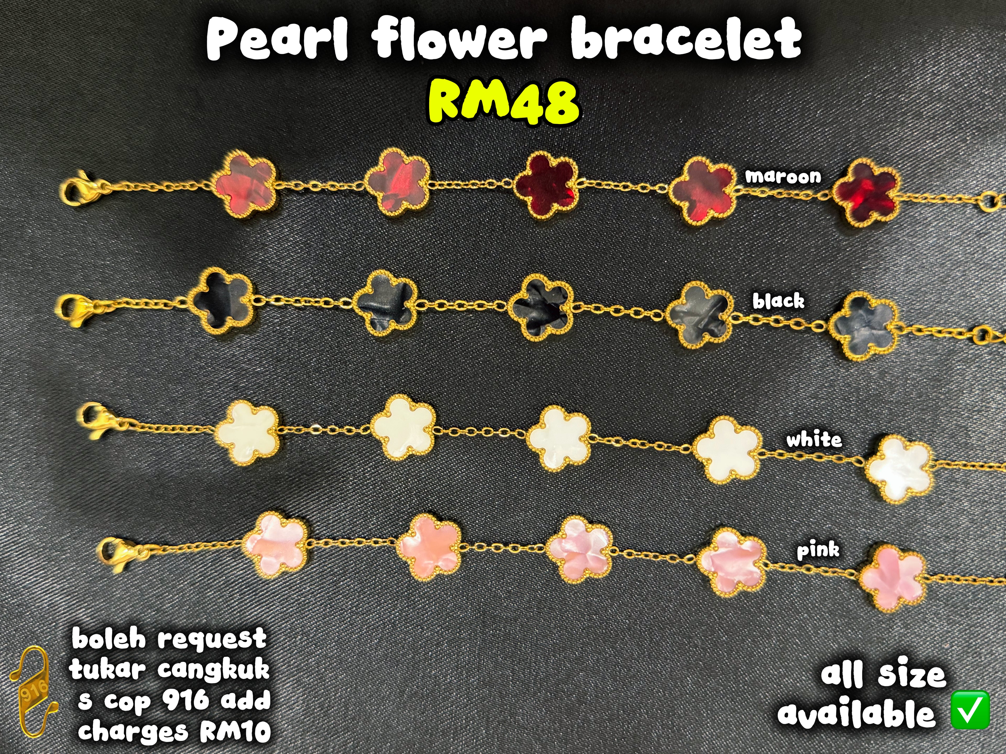 Pearl flower bracelet